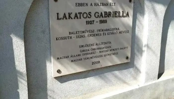 Lakatos Gabriella emléktábla - Budapest