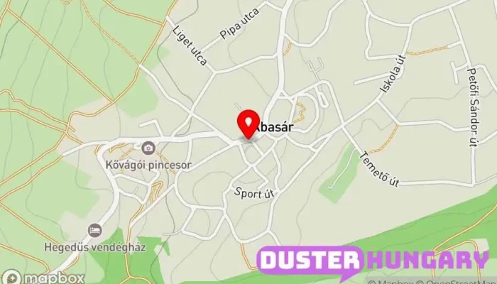 térkép Abasár, községháza Buszmegálló ban Abasár