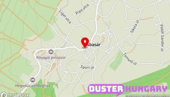 térkép Abasár, községháza Buszmegálló ban Abasár