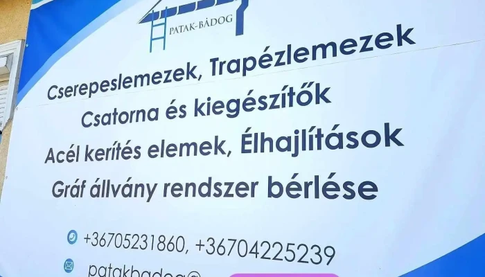 Bádogos Bolt - Patak Bádog - Sárospatak
