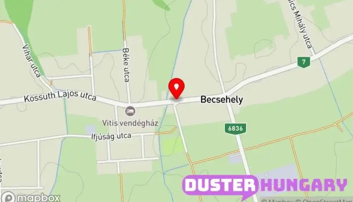 térkép Becsehely, Kossuth utca 175. Buszmegálló ban Becsehely