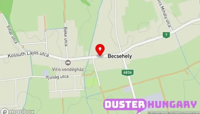 térkép Becsehely, Kossuth utca 175. Buszmegálló ban Becsehely