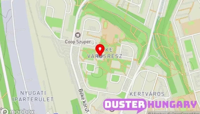 térkép Béke városrész  ban Dunaújváros