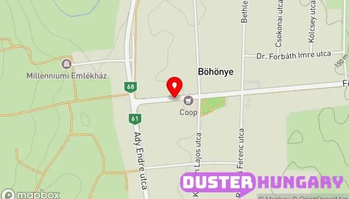 térkép Böhönye, Posta Buszmegálló ban Böhönye