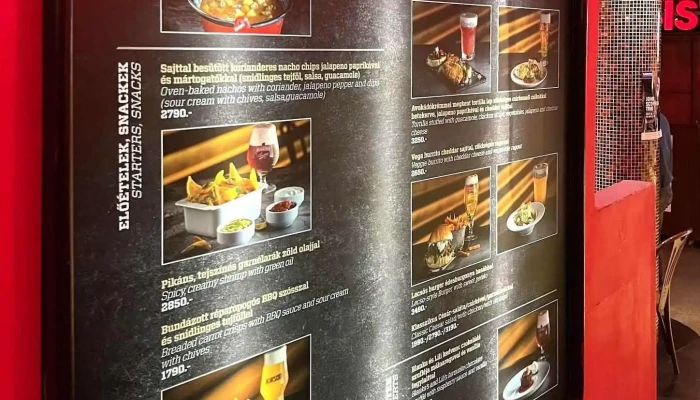 Budapest Jazz Club -  Menu - Budapest