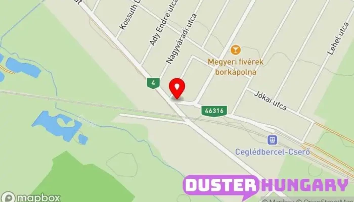 térkép Ceglédbercel, 40-es út Buszmegálló ban Ceglédbercel