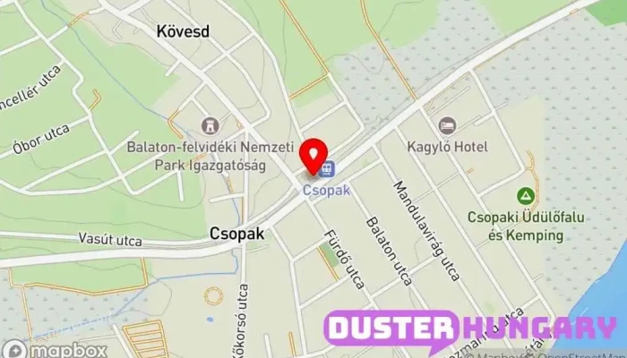 térkép Csopak vasútállomás Vasúti szolgáltatások ban Csopak