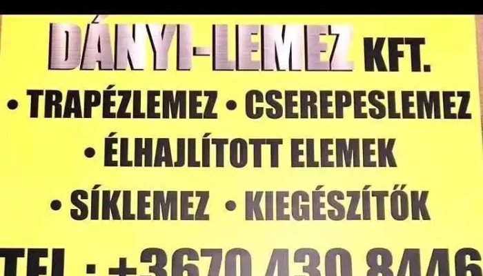 Danyi Lemez Kft A Tulajdonostol - Dány