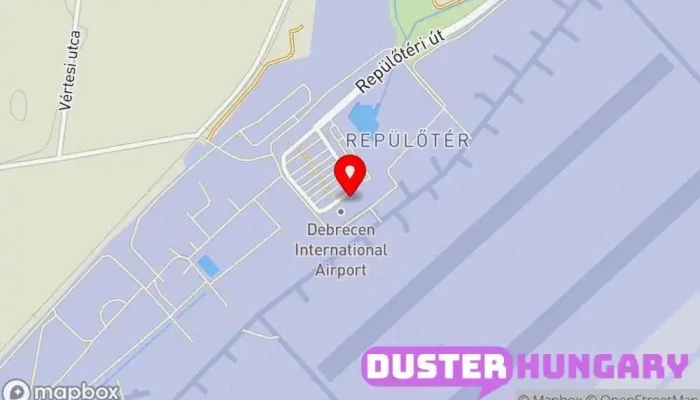 térkép Debrecen Nemzetközi Repülőtér (DEB) Nemzetközi repülőtér, Repülőtér ban Debrecen