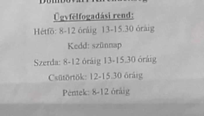 Dombóvári Adó- és Pénzügyi Ellenőrzési Hivatal (apeh) - Bezerédj U. 14