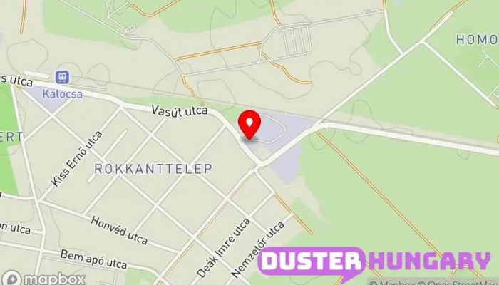 térkép Első Duna-Kavics Kft. Kalocsai Betonüzeme Készre kevert beton szállítója, Betongyár, Szállítmányozás ban Kalocsa