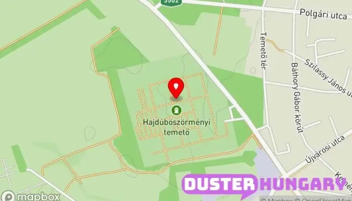 térkép Hajdúböszörmény Temető Temető ban Bátonyterenye