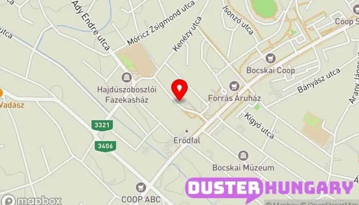 térkép Hajdúszoboszlói Járásbíróság Bíróság ban Hajdúszoboszló