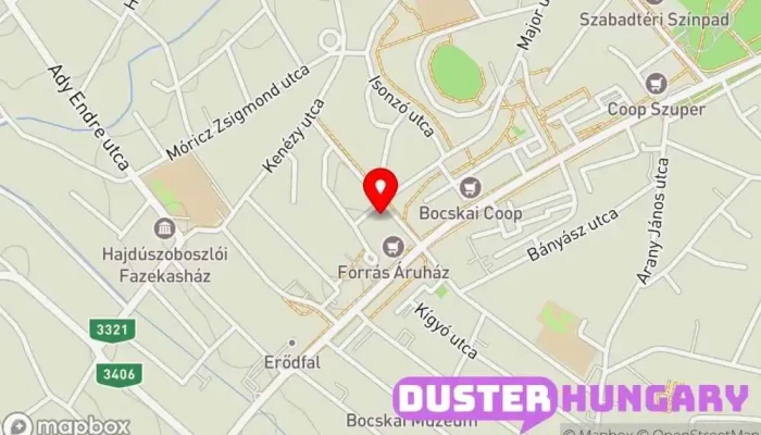térkép Hajdúszoboszlói Közüzemi Víz-, Csatorna- és Hőszolgáltató Kft. Vízszolgáltató vállalat, Közmű ban Hajdúszoboszló