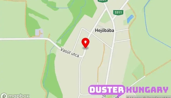 térkép Hejőbába, Széchenyi utca 77. Buszmegálló ban Hejőbába