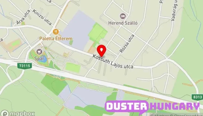 térkép Herend, lakótelep bejárati út Buszmegálló ban Herend