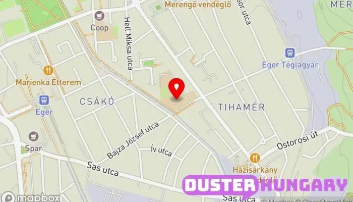térkép Heves Vármegyei SZC Bornemissza Gergely Technikum, Szakképző Iskola és Kollégium Középiskola ban Eger