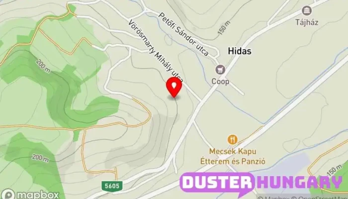 térkép Hidas  ban Hidas