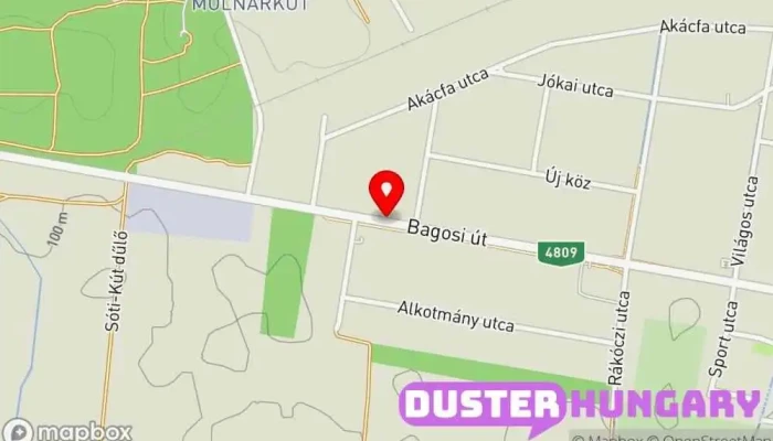 térkép Hosszúpályi, Bagosi utca 106. Buszmegálló ban Hosszúpályi