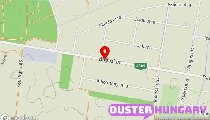 térkép Hosszúpályi, Bagosi utca 106. Buszmegálló ban Hosszúpályi