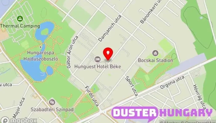 térkép Hunguest Béke Szálloda, Gyógyfürdő ban Hajdúszoboszló