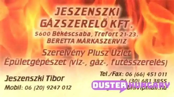 Jeszenszki Gáz szerelő Békéscsaba - Trefort U. 21-23