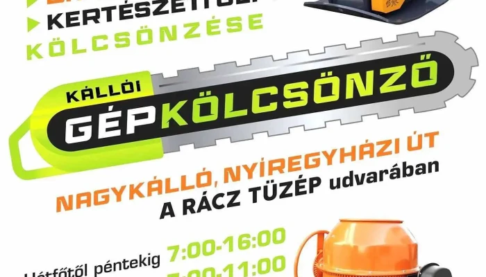 Kállói gépkölcsönző - Hrsz 0644