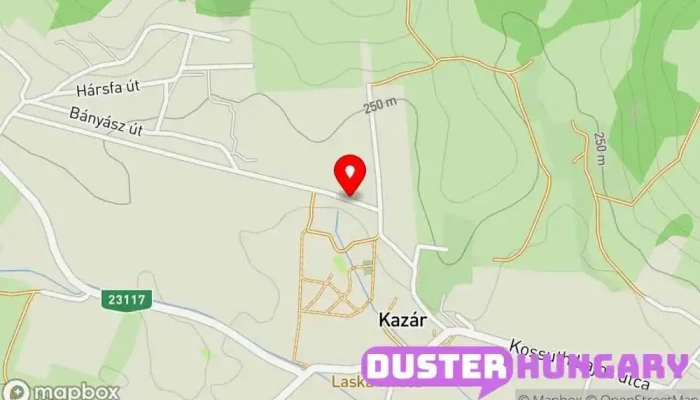 térkép Kazár, Rákóczi út Buszmegálló ban Kazár