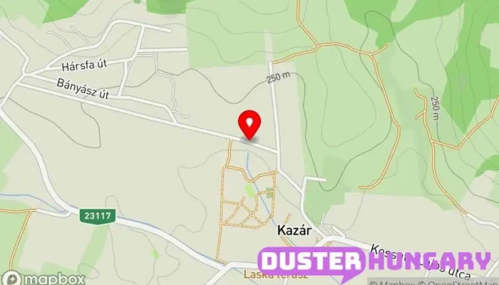 térkép Kazár, Rákóczi út Buszmegálló ban Kazár
