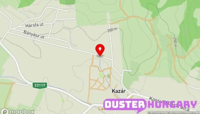 térkép Kazár, Rákóczi utca Vasútállomás ban Kazár