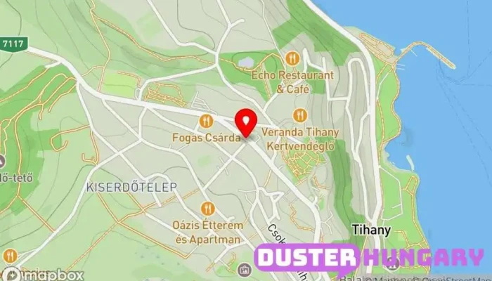 térkép Kecskeköröm Csárda Étterem ban Tihany
