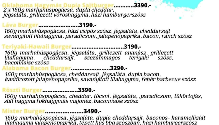 Kek Loca Falatozo Menu - Mátraterenye