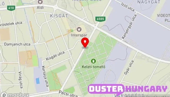 térkép Keleti temető Temető ban Kaposvár