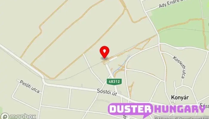 térkép Konyár Megálló, Buszmegálló, Vasútállomás ban Konyár