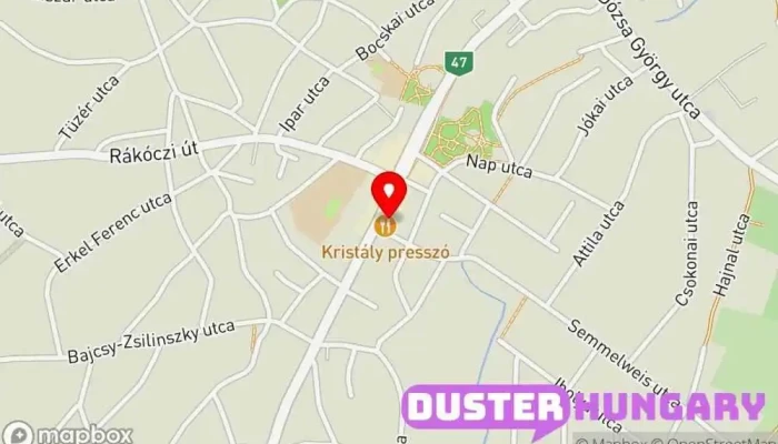 térkép Kristály étterem Gyorsétterem ban Derecske