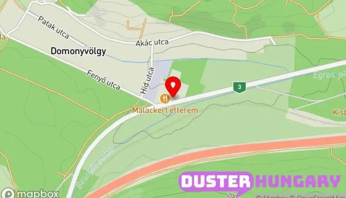 térkép Malackert Étterem, Családi étterem ban Domony