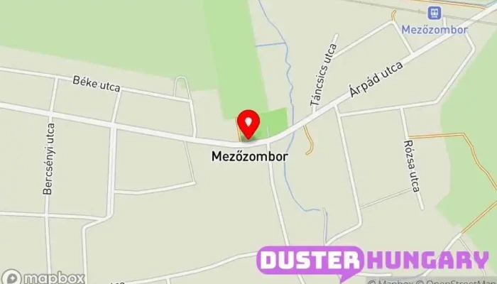 térkép Mezőzombor, Rákóczi utca Buszmegálló ban Mezőzombor