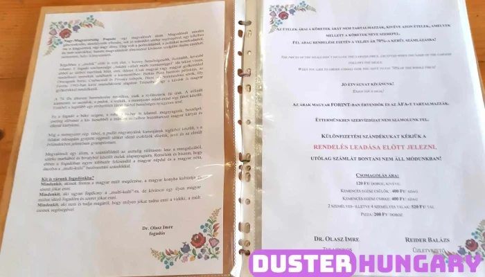 Nagy -   Magyarorszag Fogado Menu - Békésszentandrás