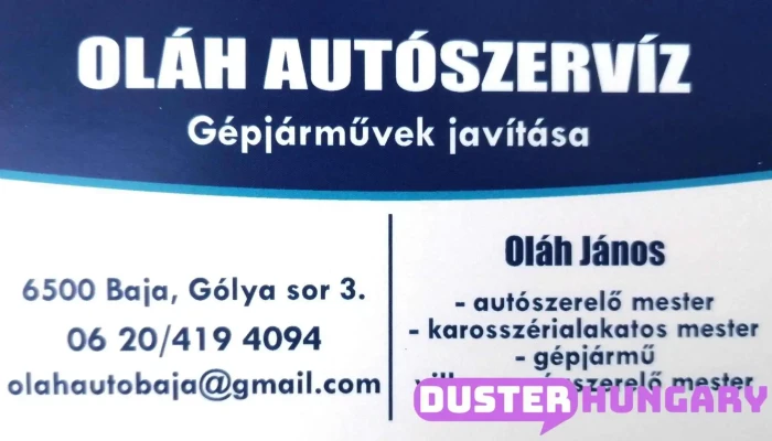 Olah Autoszerviz   Olah Janos Ev A Tulajdonostol - Baja