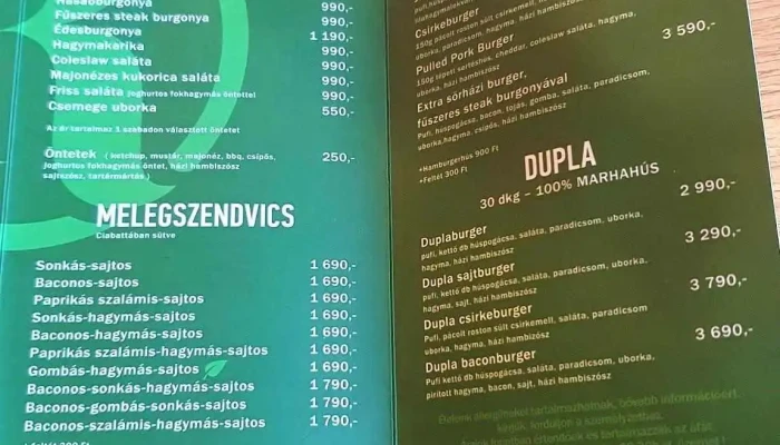 Rizmajer Sorhaz Csepel Menu - Budapest