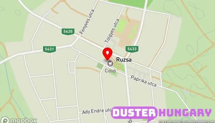 térkép Ruzsa  ban Ruzsa