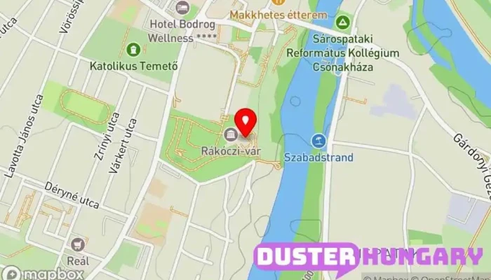 térkép Sárospataki Rákóczi-vár Kastély, Turistalátványosság ban Sárospatak