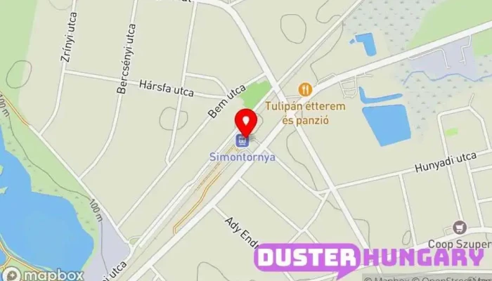 térkép Simontornya Megálló, Buszmegálló, Vasútállomás ban Simontornya