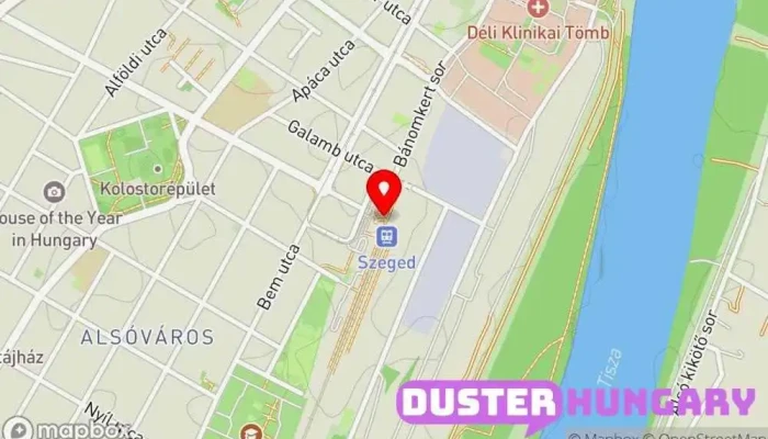 térkép Szeged Megálló, Buszmegálló, Vasútállomás ban Szeged
