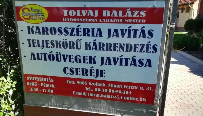 Tolvaj Balazs Karosszerialakatos Mester Es Szelvedo Javitas Karosszerialakatos - Szolnok
