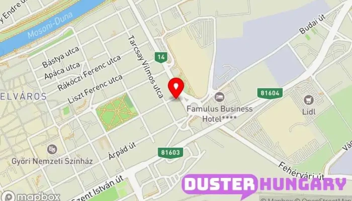 térkép Trenkwalder Recruitment Kft. Emberi erőforrásokkal kapcsolatos tanácsadás, Üzletfejlesztési szolgáltatás, Foglalkoztatási tanácsadó, Toborzóiroda, Munkaerő-kölcsönző ban Győr