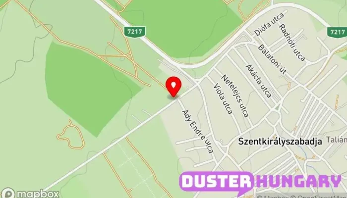 térkép VESZKER KFT. - Betonacél hajlító üzem (Betonvas , hegesztett háló értékesítés) Acélforgalmazó, Építőipari vállalkozás ban Szentkirályszabadja