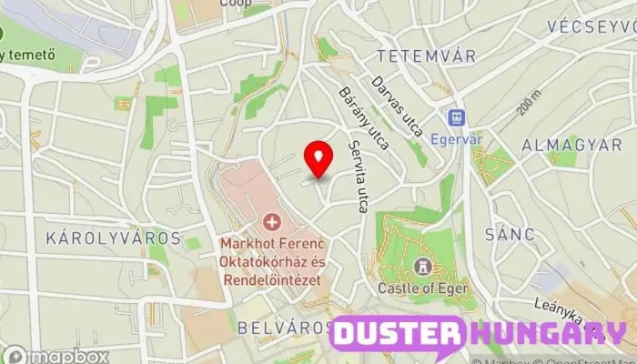térkép Vincze József  ban Eger