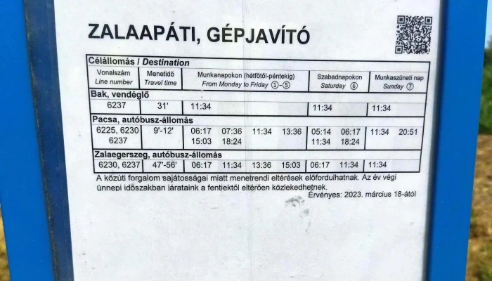 Zalaapati Gepjavito Buszmegallo - Zalaapáti