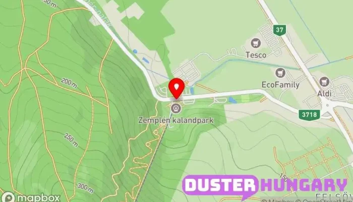 térkép Zemplén Kalandpark Élménypark, Turistalátványosság ban Sátoraljaújhely